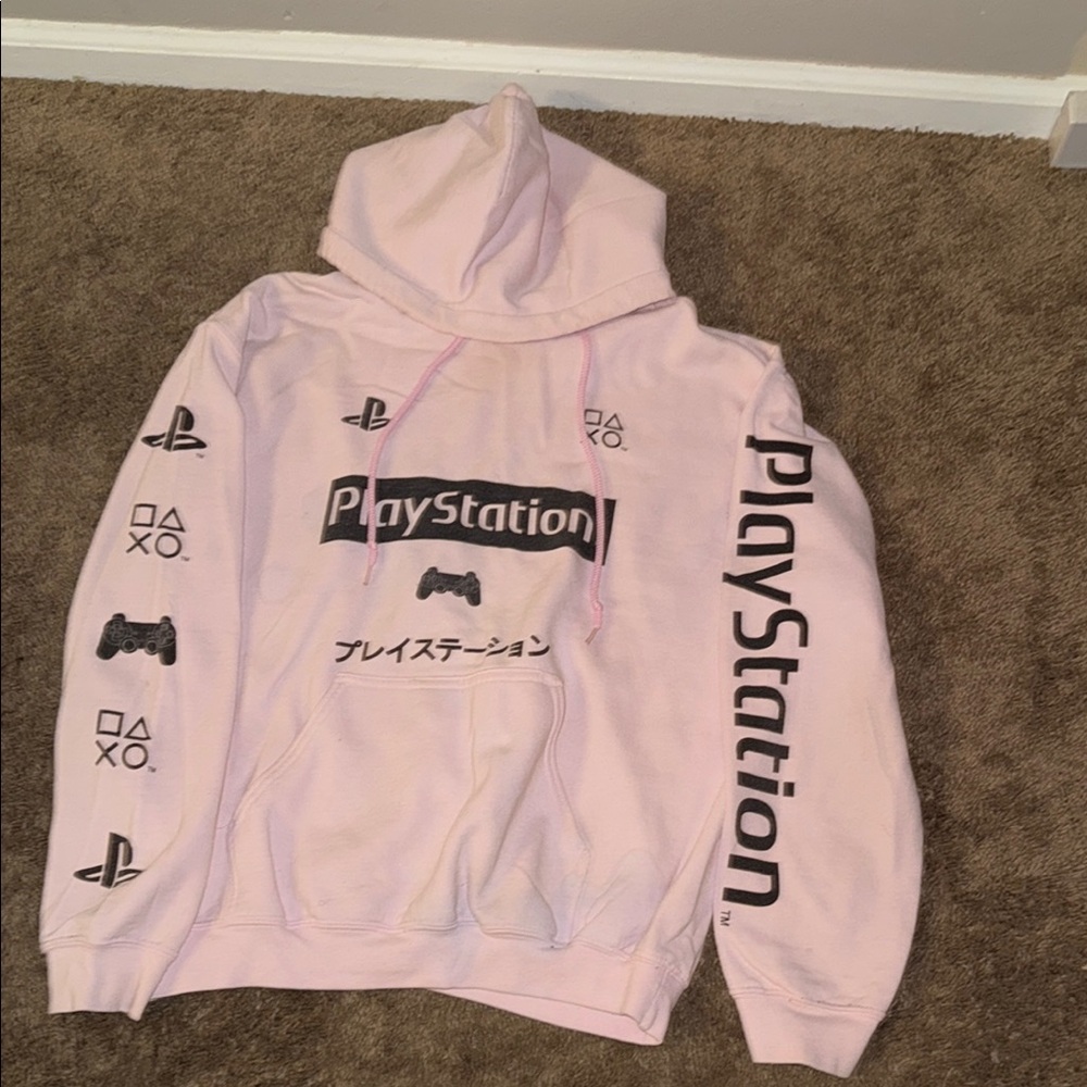Sony play station Pink Hoodie